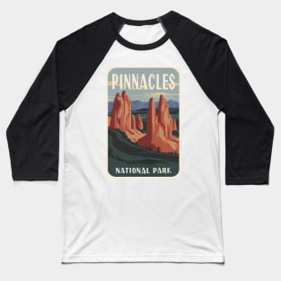 Pinnacles National Park Vintage Travel Poster Baseball T-Shirt